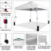 imageCROWN SHADES 10x10 Pop Up Canopy  Beach Tent with One Push Setup  Easy Outdoor Sun Shade for Events Parties Camping  Gazebo with STONGo Cover Bag Silver Coated Top RedGrid White