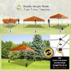 imageCROWN SHADES 10x10 Pop Up Canopy  Beach Tent with One Push Setup  Easy Outdoor Sun Shade for Events Parties Camping  Gazebo with STONGo Cover Bag Silver Coated Top RedOrange