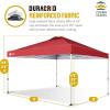 imageCROWN SHADES 10x10 Pop Up Canopy  Beach Tent with One Push Setup  Easy Outdoor Sun Shade for Events Parties Camping  Gazebo with STONGo Cover Bag Silver Coated Top RedRed