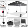 imageCROWN SHADES 10x10 Pop Up Canopy  Beach Tent with One Push Setup  Easy Outdoor Sun Shade for Events Parties Camping  Gazebo with STONGo Cover Bag Silver Coated Top RedGray