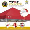 imageCROWN SHADES 10x10 Pop Up Canopy  Beach Tent with One Push Setup  Easy Outdoor Sun Shade for Events Parties Camping  Gazebo with STONGo Cover Bag Silver Coated Top RedRed