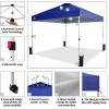 imageCROWN SHADES 10x10 Pop Up Canopy  Beach Tent with One Push Setup  Easy Outdoor Sun Shade for Events Parties Camping  Gazebo with STONGo Cover Bag Silver Coated Top RedNavy Blue