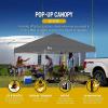 imageCROWN SHADES 10x10 Pop Up Canopy  Beach Tent with One Push Setup  Easy Outdoor Sun Shade for Events Parties Camping  Gazebo with STONGo Cover Bag Silver Coated Top RedGrid Grey