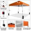 imageCROWN SHADES 10x10 Pop Up Canopy  Beach Tent with One Push Setup  Easy Outdoor Sun Shade for Events Parties Camping  Gazebo with STONGo Cover Bag Silver Coated Top RedOrange
