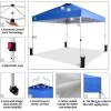 imageCROWN SHADES 10x10 Pop Up Canopy  Beach Tent with One Push Setup  Easy Outdoor Sun Shade for Events Parties Camping  Gazebo with STONGo Cover Bag Silver Coated Top RedBlue