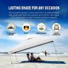 imageCROWN SHADES 10x10 Pop Up Canopy  Beach Tent with One Push Setup  Easy Outdoor Sun Shade for Events Parties Camping  Gazebo with STONGo Cover Bag Silver Coated Top RedSilvercoated White