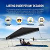 imageCROWN SHADES 10x10 Pop Up Canopy  Beach Tent with One Push Setup  Easy Outdoor Sun Shade for Events Parties Camping  Gazebo with STONGo Cover Bag Silver Coated Top RedBlack