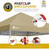 imageCROWN SHADES 10x10 Pop Up Canopy  Beach Tent with One Push Setup  Easy Outdoor Sun Shade for Events Parties Camping  Gazebo with STONGo Cover Bag Silver Coated Top RedBeige
