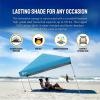 imageCROWN SHADES 10x10 Pop Up Canopy  Beach Tent with One Push Setup  Easy Outdoor Sun Shade for Events Parties Camping  Gazebo with STONGo Cover Bag Silver Coated Top RedSky Blue