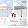 imageCROWN SHADES 10x10 Pop Up Canopy  Beach Tent with One Push Setup  Easy Outdoor Sun Shade for Events Parties Camping  Gazebo with STONGo Cover Bag Silver Coated Top RedOrange