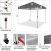 imageCROWN SHADES 10x10 Pop Up Canopy  Beach Tent with One Push Setup  Easy Outdoor Sun Shade for Events Parties Camping  Gazebo with STONGo Cover Bag Silver Coated Top RedGray