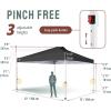 imageCROWN SHADES 10x10 Pop Up Canopy  Beach Tent with One Push Setup  Easy Outdoor Sun Shade for Events Parties Camping  Gazebo with STONGo Cover Bag Silver Coated Top RedGray