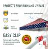 imageCROWN SHADES 10x10 Pop Up Canopy  Beach Tent with One Push Setup  Easy Outdoor Sun Shade for Events Parties Camping  Gazebo with STONGo Cover Bag Silver Coated Top RedAmerican Flag