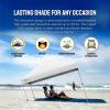 imageCROWN SHADES 10x10 Pop Up Canopy  Beach Tent with One Push Setup  Easy Outdoor Sun Shade for Events Parties Camping  Gazebo with STONGo Cover Bag Silver Coated Top RedSilvercoated White