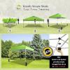 imageCROWN SHADES 10x10 Pop Up Canopy  Beach Tent with One Push Setup  Easy Outdoor Sun Shade for Events Parties Camping  Gazebo with STONGo Cover Bag Silver Coated Top RedGreen
