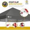 imageCROWN SHADES 10x10 Pop Up Canopy  Beach Tent with One Push Setup  Easy Outdoor Sun Shade for Events Parties Camping  Gazebo with STONGo Cover Bag Silver Coated Top RedGrid Grey
