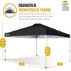 imageCROWN SHADES 10x10 Pop Up Canopy  Beach Tent with One Push Setup  Easy Outdoor Sun Shade for Events Parties Camping  Gazebo with STONGo Cover Bag Silver Coated Top RedBlack