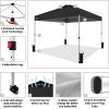 imageCROWN SHADES 10x10 Pop Up Canopy  Beach Tent with One Push Setup  Easy Outdoor Sun Shade for Events Parties Camping  Gazebo with STONGo Cover Bag Silver Coated Top RedBlack