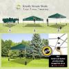 imageCROWN SHADES 10x10 Pop Up Canopy  Beach Tent with One Push Setup  Easy Outdoor Sun Shade for Events Parties Camping  Gazebo with STONGo Cover Bag Silver Coated Top RedForest Green
