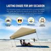 imageCROWN SHADES 10x10 Pop Up Canopy  Beach Tent with One Push Setup  Easy Outdoor Sun Shade for Events Parties Camping  Gazebo with STONGo Cover Bag Silver Coated Top RedBeige
