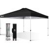 imageCROWN SHADES 10x10 Pop Up Canopy  Beach Tent with One Push Setup  Easy Outdoor Sun Shade for Events Parties Camping  Gazebo with STONGo Cover Bag Silver Coated Top RedBlack