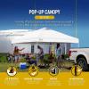 imageCROWN SHADES 10x10 Pop Up Canopy  Beach Tent with One Push Setup  Easy Outdoor Sun Shade for Events Parties Camping  Gazebo with STONGo Cover Bag Silver Coated Top RedSilvercoated White