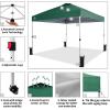 imageCROWN SHADES 10x10 Pop Up Canopy  Beach Tent with One Push Setup  Easy Outdoor Sun Shade for Events Parties Camping  Gazebo with STONGo Cover Bag Silver Coated Top RedForest Green