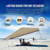 imageCROWN SHADES 10x10 Pop Up Canopy  Beach Tent with One Push Setup  Easy Outdoor Sun Shade for Events Parties Camping  Gazebo with STONGo Cover Bag Silver Coated Top RedBeige