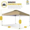 imageCROWN SHADES 10x10 Pop Up Canopy  Beach Tent with One Push Setup  Easy Outdoor Sun Shade for Events Parties Camping  Gazebo with STONGo Cover Bag Silver Coated Top RedBeige