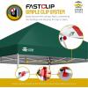 imageCROWN SHADES 10x10 Pop Up Canopy  Beach Tent with One Push Setup  Easy Outdoor Sun Shade for Events Parties Camping  Gazebo with STONGo Cover Bag Silver Coated Top RedForest Green