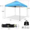 imageCROWN SHADES 10x10 Pop Up Canopy Tent  Patented Center Lock One Push Instant Outdoor Canopy Beach Tent with STONGo Bag 8 Stakes ampamp 4 Sand BagsKhaki10x10 Infinite Adjustment