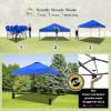 imageCROWN SHADES 10x10 Pop Up Canopy Tent  Patented Center Lock One Push Instant Outdoor Canopy Beach Tent with STONGo Bag 8 Stakes ampamp 4 Sand BagsKhaki10x10 Adjustable