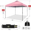 imageCROWN SHADES 10x10 Pop Up Canopy Tent  Patented Center Lock One Push Instant Outdoor Canopy Beach Tent with STONGo Bag 8 Stakes ampamp 4 Sand BagsKhaki10x10 Adjustable