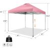 imageCROWN SHADES 10x10 Pop Up Canopy Tent  Patented Center Lock One Push Instant Outdoor Canopy Beach Tent with STONGo Bag 8 Stakes ampamp 4 Sand BagsKhaki10x10 Infinite Adjustment