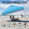 imageCROWN SHADES 10x10 Pop Up Canopy Tent  Patented Center Lock One Push Instant Outdoor Canopy Beach Tent with STONGo Bag 8 Stakes ampamp 4 Sand BagsKhaki10x10 Adjustable