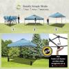 imageCROWN SHADES 10x10 Pop Up Canopy Tent  Patented Center Lock One Push Instant Outdoor Canopy Beach Tent with STONGo Bag 8 Stakes ampamp 4 Sand BagsKhaki10x10 Adjustable