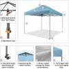 imageCROWN SHADES 10x10 Pop Up Canopy Tent  Patented Center Lock One Push Instant Outdoor Canopy Beach Tent with STONGo Bag 8 Stakes ampamp 4 Sand BagsKhaki10x10 Infinite Adjustment
