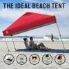 imageCROWN SHADES 10x10 Pop Up Canopy Tent  Patented Center Lock One Push Instant Outdoor Canopy Beach Tent with STONGo Bag 8 Stakes ampamp 4 Sand BagsKhaki10x10 Adjustable