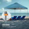 imageCROWN SHADES 10x10 Pop Up Canopy Tent  Patented Center Lock One Push Instant Outdoor Canopy Beach Tent with STONGo Bag 8 Stakes ampamp 4 Sand BagsKhaki10x10 Infinite Adjustment