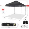 imageCROWN SHADES 10x10 Pop Up Canopy Tent  Patented Center Lock One Push Instant Outdoor Canopy Beach Tent with STONGo Bag 8 Stakes ampamp 4 Sand BagsKhaki10x10 Adjustable