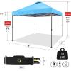 imageCROWN SHADES 10x10 Pop Up Canopy Tent  Patented Center Lock One Push Instant Outdoor Canopy Beach Tent with STONGo Bag 8 Stakes ampamp 4 Sand BagsKhaki10x10 Adjustable