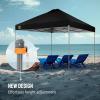 imageCROWN SHADES 10x10 Pop Up Canopy Tent  Patented Center Lock One Push Instant Outdoor Canopy Beach Tent with STONGo Bag 8 Stakes ampamp 4 Sand BagsKhaki10x10 Infinite Adjustment