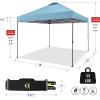 imageCROWN SHADES 10x10 Pop Up Canopy Tent  Patented Center Lock One Push Instant Outdoor Canopy Beach Tent with STONGo Bag 8 Stakes ampamp 4 Sand BagsKhaki10x10 Adjustable