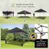 imageCROWN SHADES 10x10 Pop Up Canopy Tent  Patented Center Lock One Push Instant Outdoor Canopy Beach Tent with STONGo Bag 8 Stakes ampamp 4 Sand BagsKhaki10x10 Adjustable