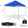 imageCROWN SHADES 10x10 Pop Up Canopy Tent  Patented Center Lock One Push Instant Outdoor Canopy Beach Tent with STONGo Bag 8 Stakes ampamp 4 Sand BagsKhaki10x10 Infinite Adjustment