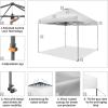 imageCROWN SHADES 10x10 Pop Up Canopy Tent  Patented Center Lock One Push Instant Outdoor Canopy Beach Tent with STONGo Bag 8 Stakes ampamp 4 Sand BagsKhaki10x10 Infinite Adjustment