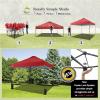 imageCROWN SHADES 10x10 Pop Up Canopy Tent  Patented Center Lock One Push Instant Outdoor Canopy Beach Tent with STONGo Bag 8 Stakes ampamp 4 Sand BagsKhaki10x10 Adjustable