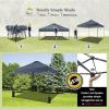 imageCROWN SHADES 10x10 Pop Up Canopy Tent  Patented Center Lock One Push Instant Outdoor Canopy Beach Tent with STONGo Bag 8 Stakes ampamp 4 Sand BagsKhaki10x10 Adjustable