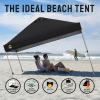 imageCROWN SHADES 10x10 Pop Up Canopy Tent  Patented Center Lock One Push Instant Outdoor Canopy Beach Tent with STONGo Bag 8 Stakes ampamp 4 Sand BagsKhaki10x10 Adjustable