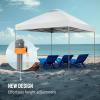imageCROWN SHADES 10x10 Pop Up Canopy Tent  Patented Center Lock One Push Instant Outdoor Canopy Beach Tent with STONGo Bag 8 Stakes ampamp 4 Sand BagsKhaki10x10 Infinite Adjustment